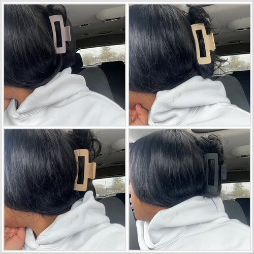 Matte Basic Square Hair Clips